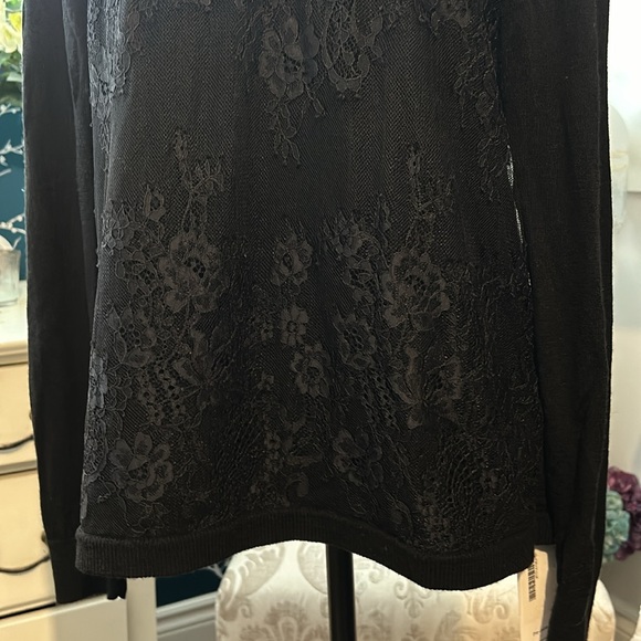 BEAUTIFUL, TIBI black sweater with sheer detail around the chest area. Size M - Picture 14 of 15